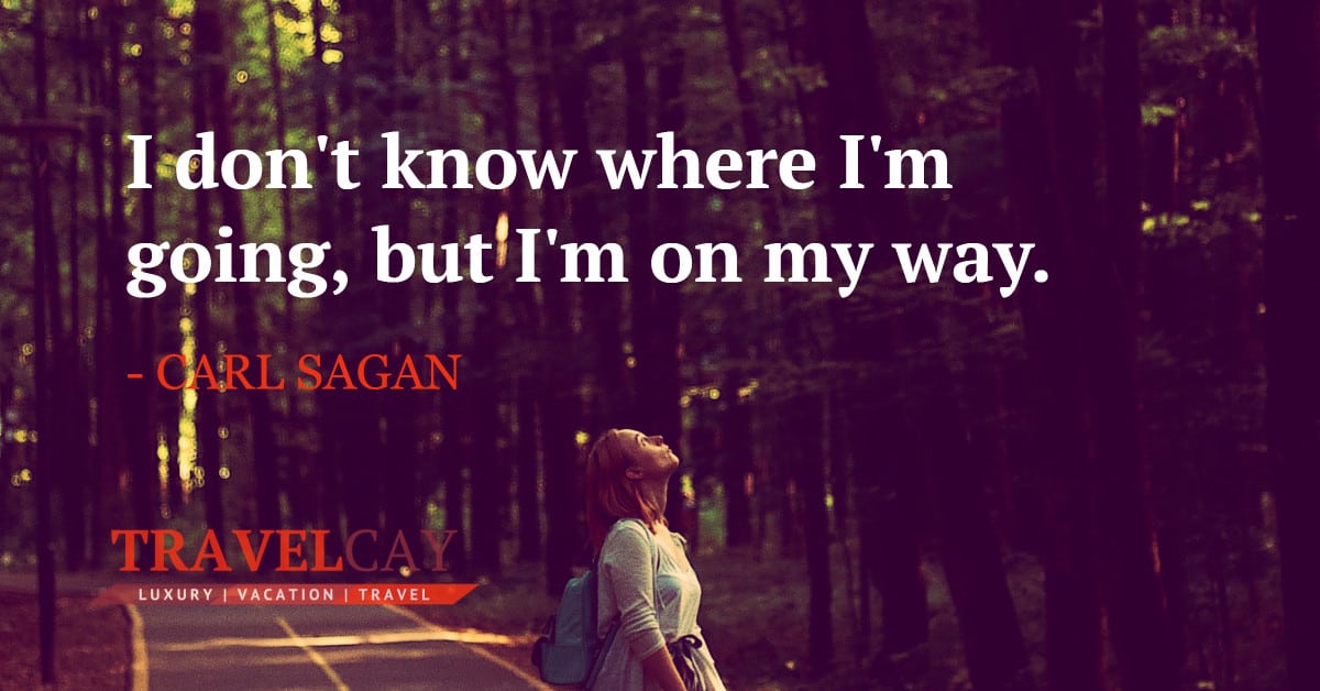 I don't know where I'm going, but I'm on my way - CARL SAGAN 1