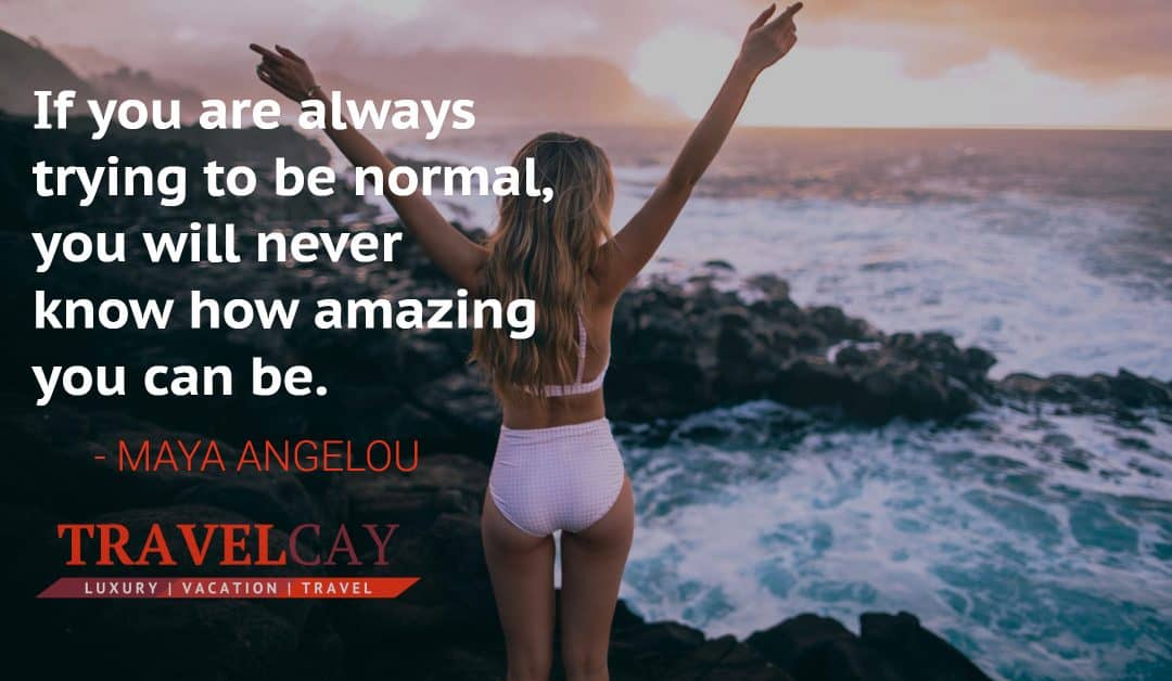 If you are always trying to be normal, you will never know how amazing you can be – MAYA ANGELOU